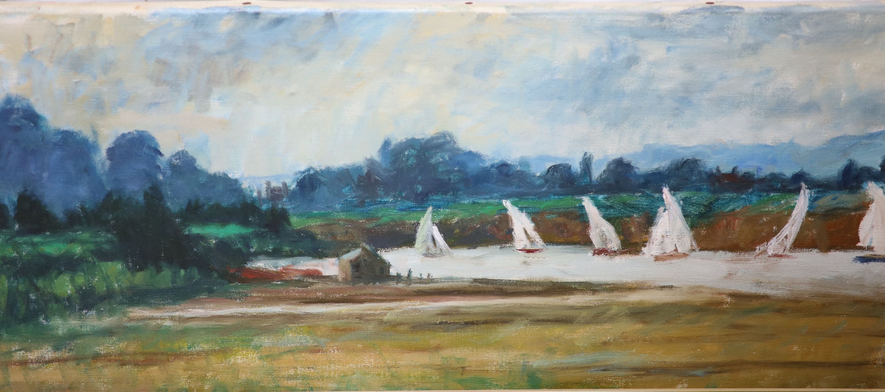 Philip Moysey (1912-1991), Winter landscape - Landscape with threatening sky - River landscape, signed, watercolour (3)